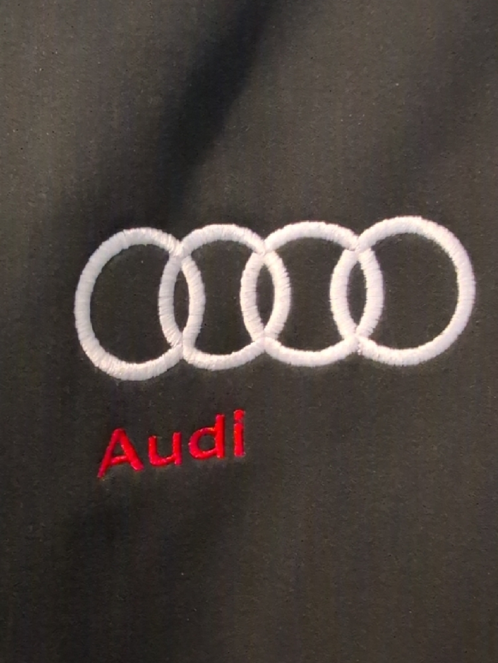 Audi Black Zip-Front Logo Jacket with Trim - Picture 2 of 6